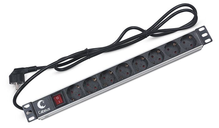 Блок евророзеток cabeus pdu 8p 2eu для 19 шкафов