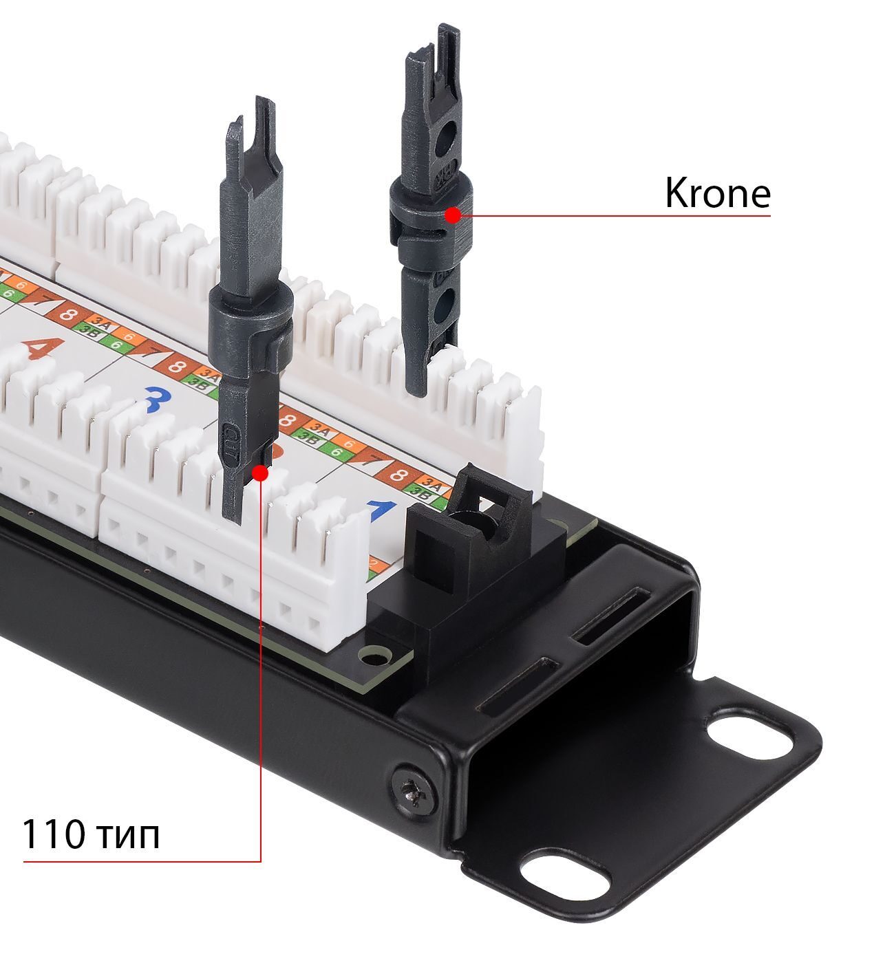 110 видов. Krone 45-110 Dual IDC. Cabeus pl-24-Cat.6-Dual. IDC Krone/110. Cabeus pl-24-Cat.6-Dual IDC - патч-панель 19