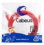 Cabeus PC-UTP-RJ45-Cat.5e-5m-RD Патч-корд U/UTP, категория 5е, 2xRJ45/8p8c, неэкранированный, красный, PVC, 5м